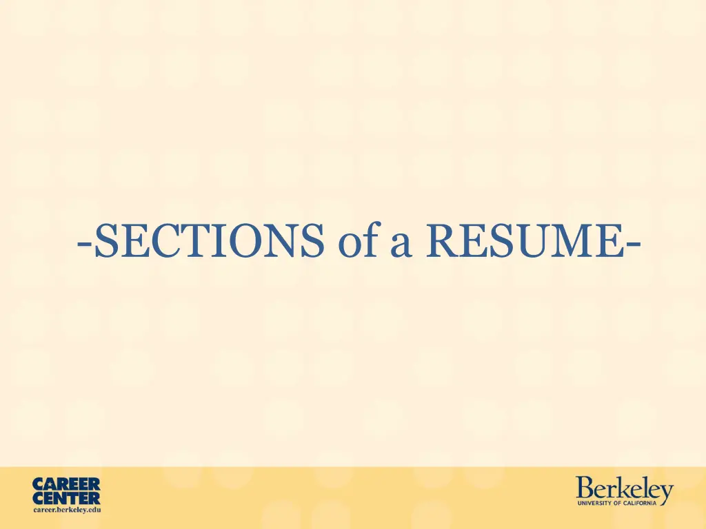 sections of a resume