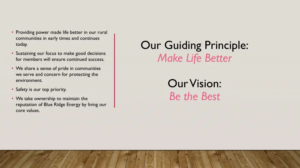 providing power made life better in our rural