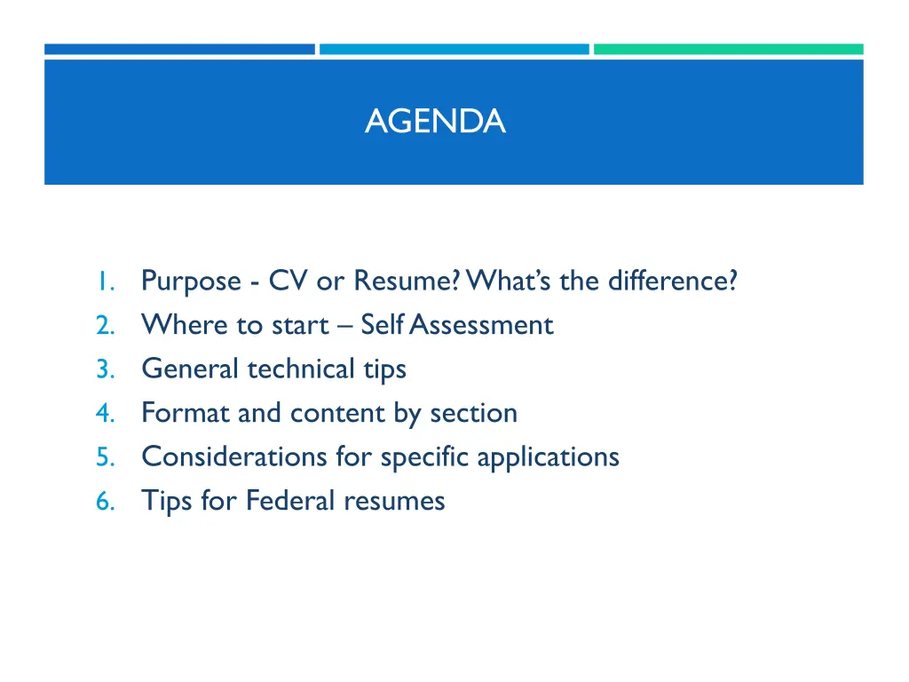 agenda