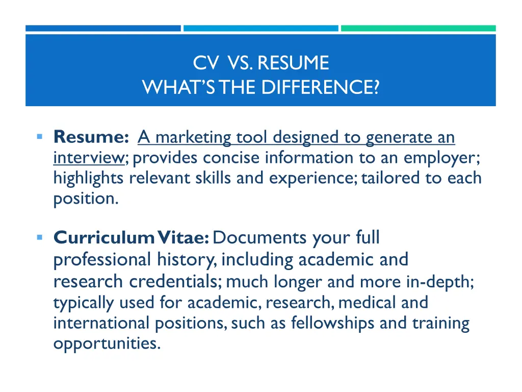 cv vs resume what s the difference