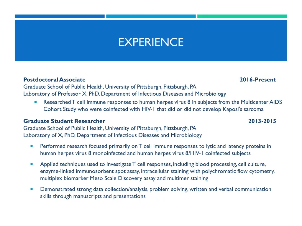 experience