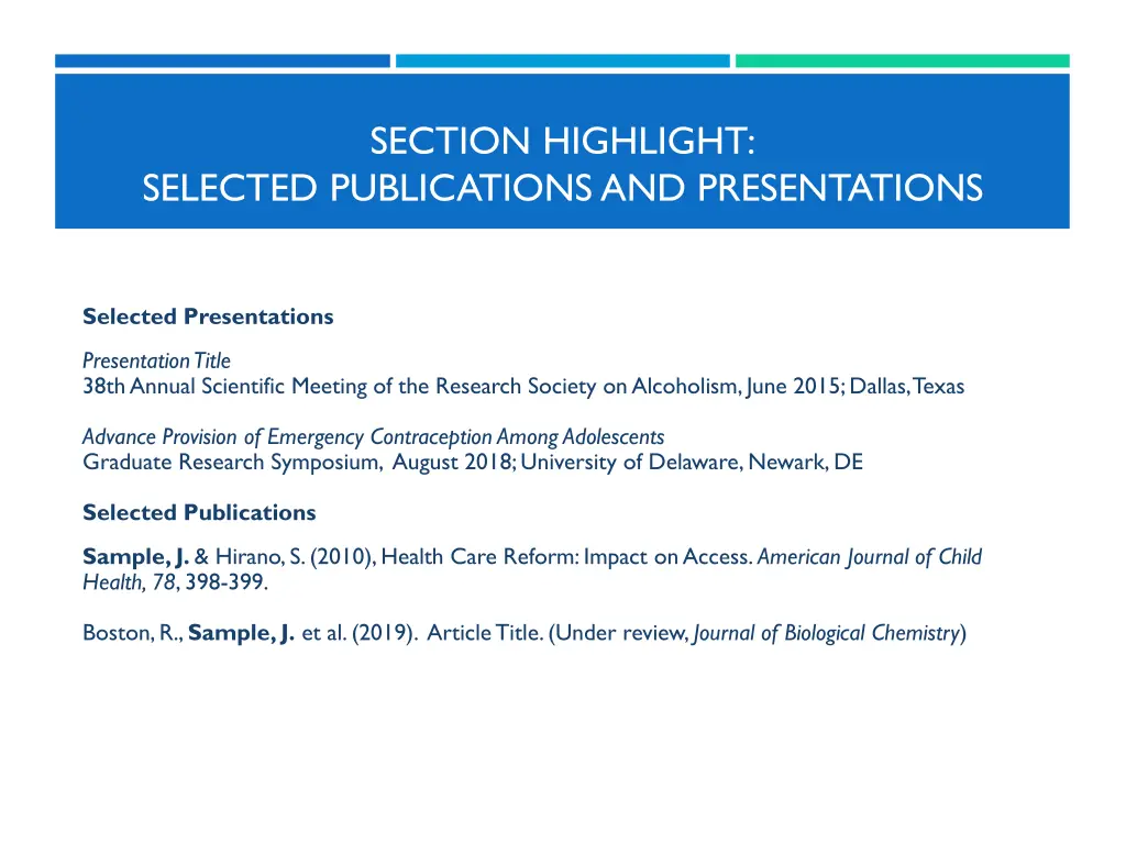 section highlight
