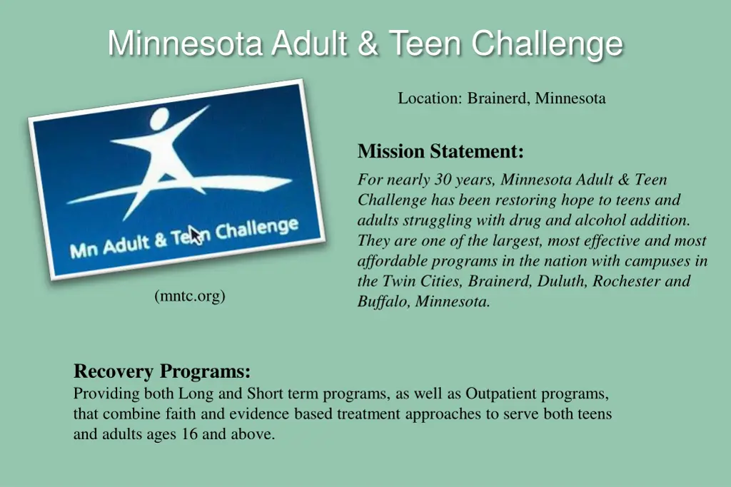 minnesota adult teen challenge