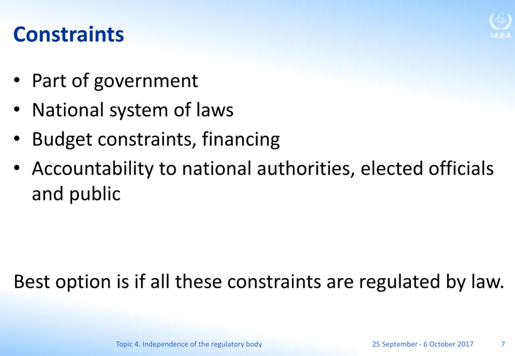 constraints