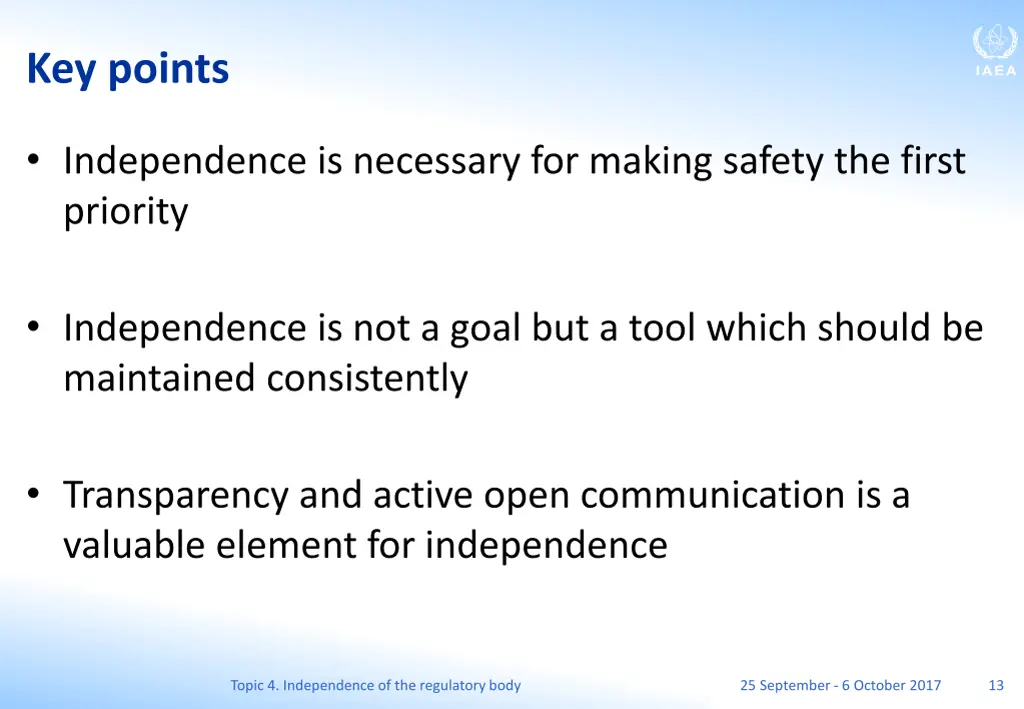 key points