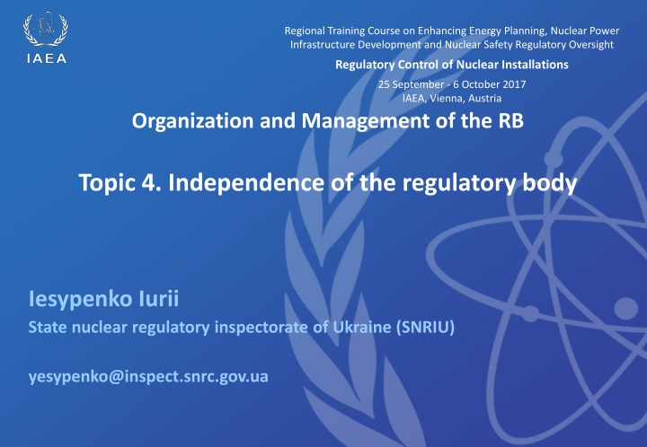regional training course on enhancing energy