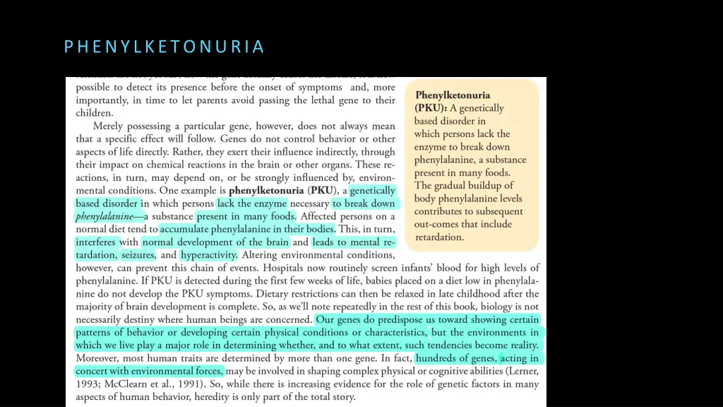 phenylketonuria