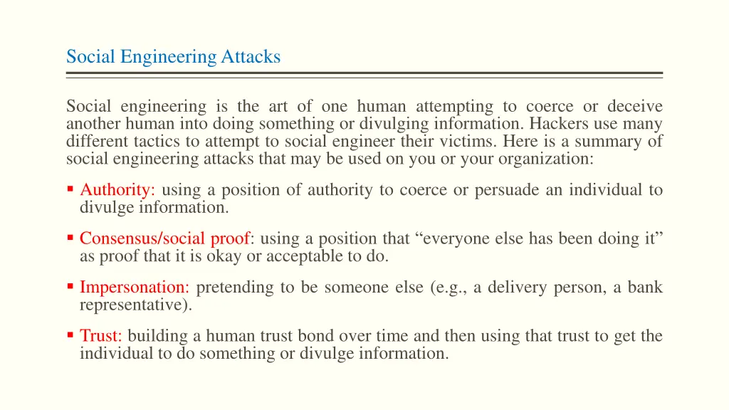 social engineering attacks