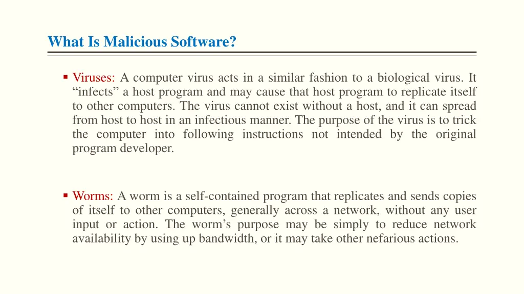 what is malicious software 1
