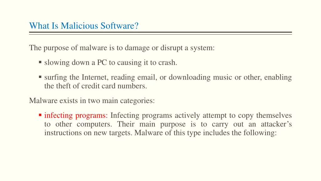what is malicious software