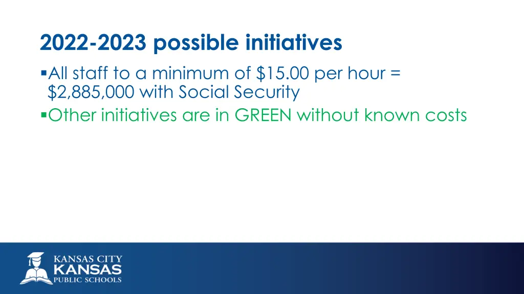 2022 2023 possible initiatives all staff