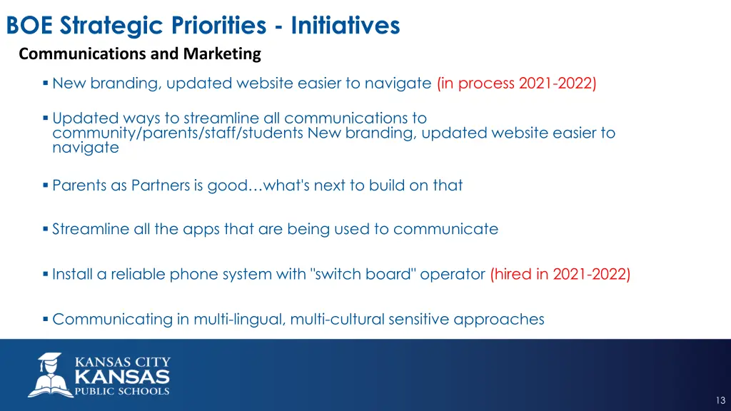 boe strategic priorities initiatives 2