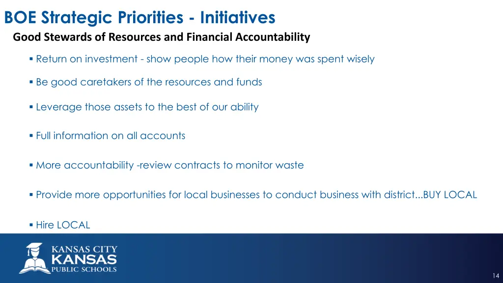 boe strategic priorities initiatives good