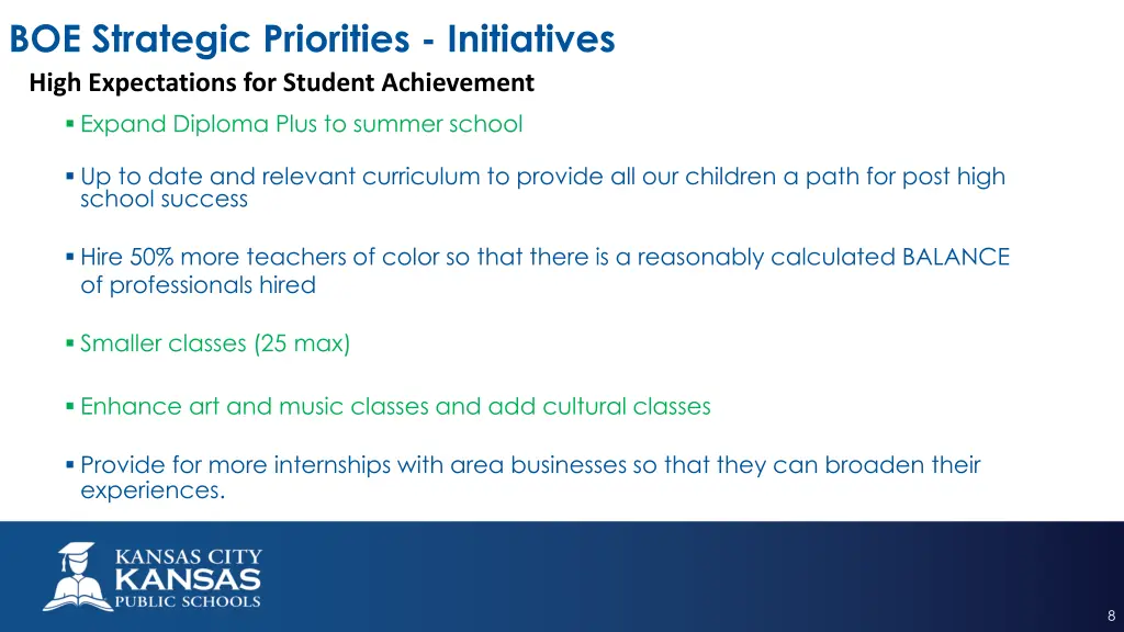 boe strategic priorities initiatives high 1