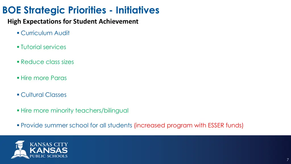 boe strategic priorities initiatives high