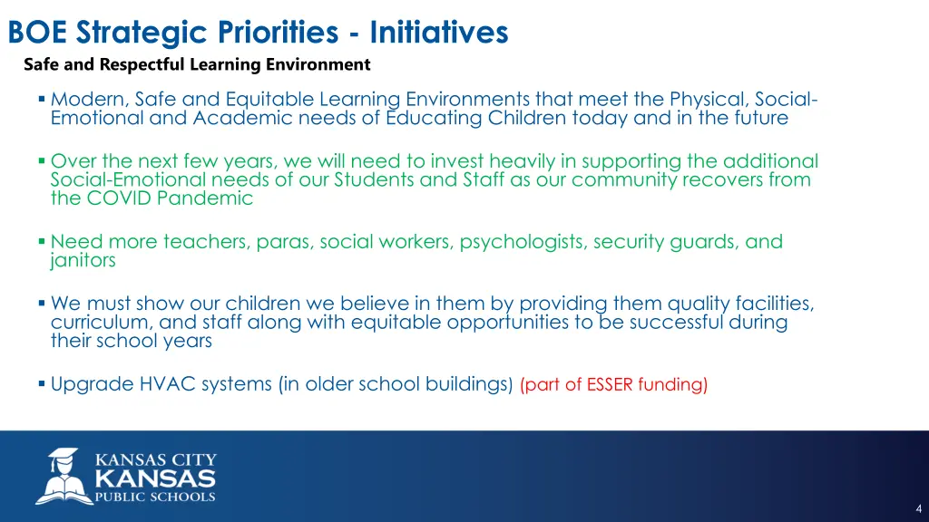 boe strategic priorities initiatives safe