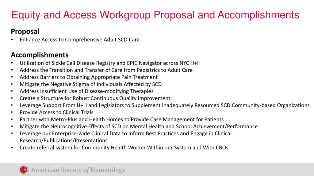 equity and access workgroup proposal