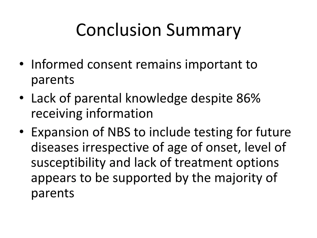 conclusion summary