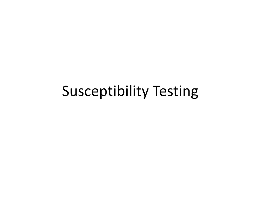 susceptibility testing