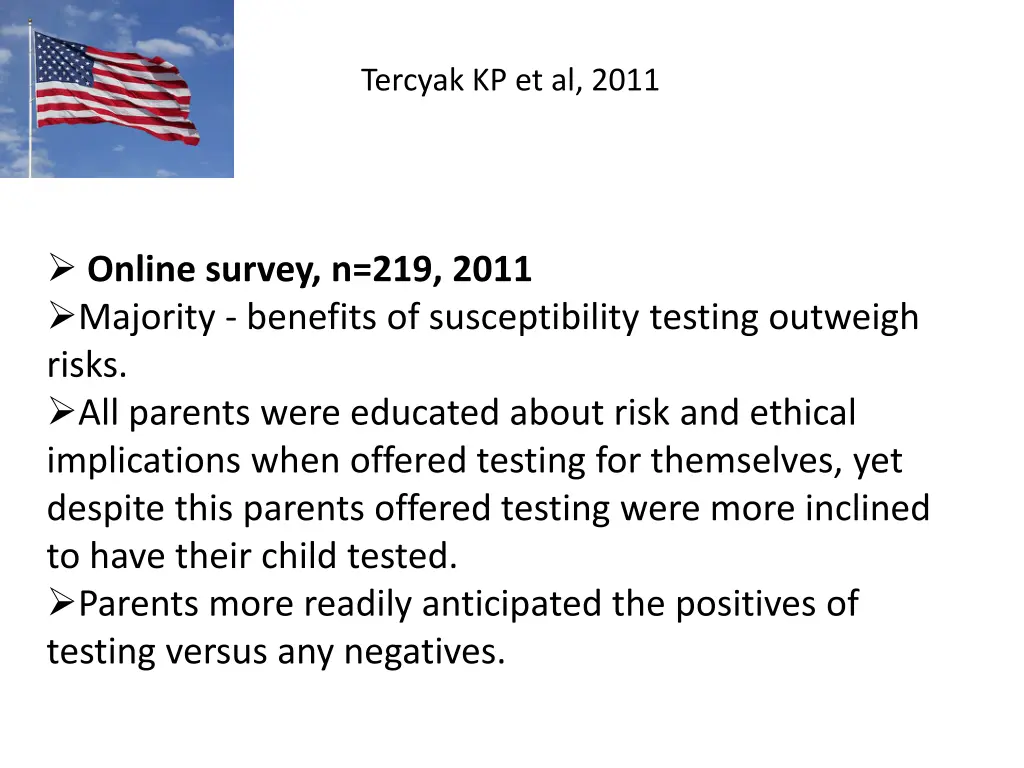 tercyak kp et al 2011