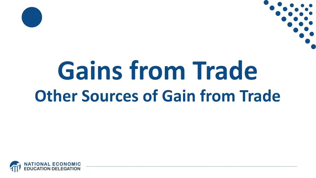 gains from trade other sources of gain from trade