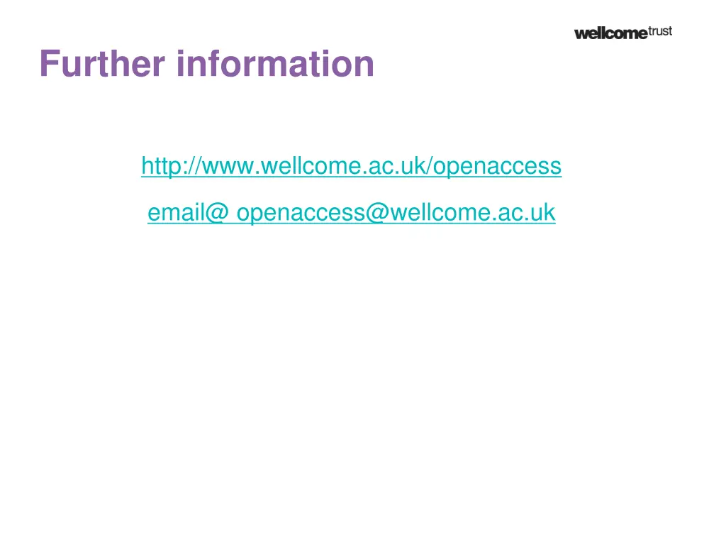 further information