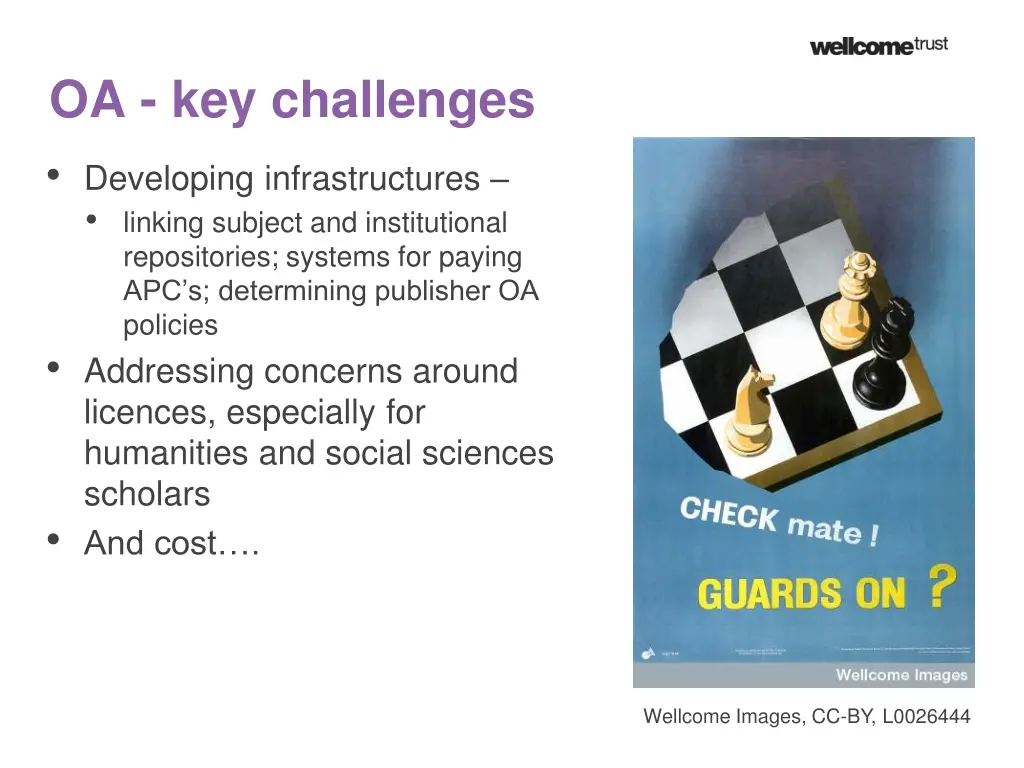 oa key challenges developing infrastructures