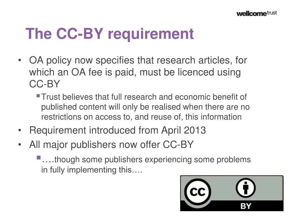 the cc by requirement