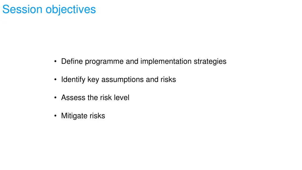 session objectives 4