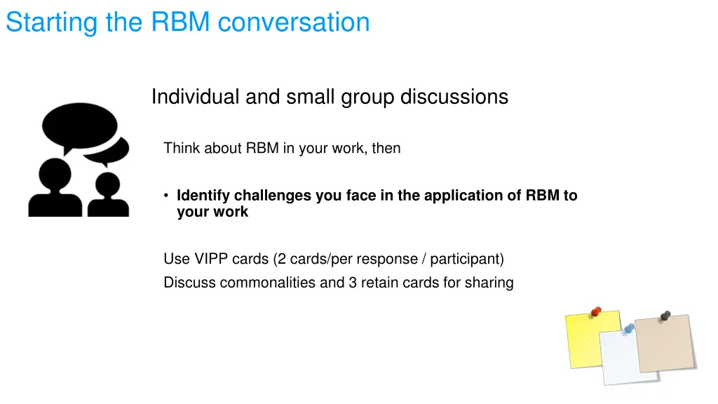 starting the rbm conversation