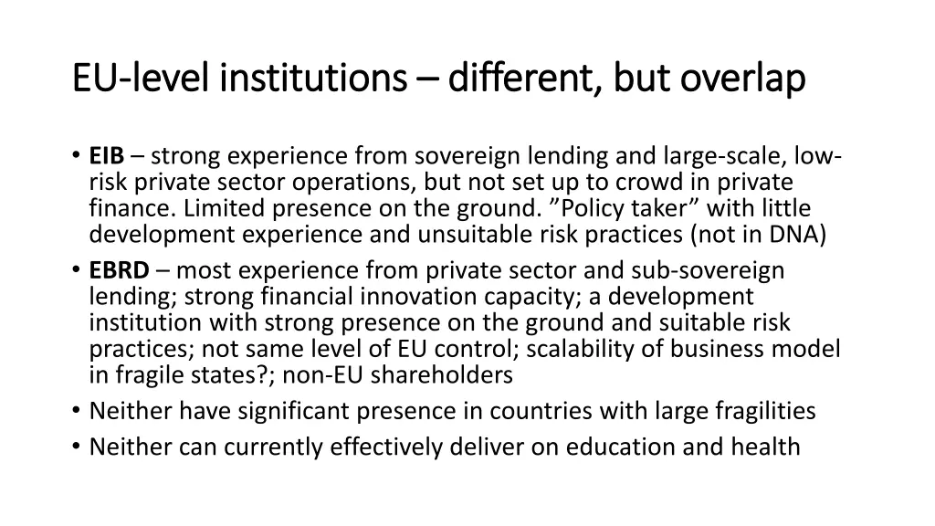 eu eu level institutions level institutions