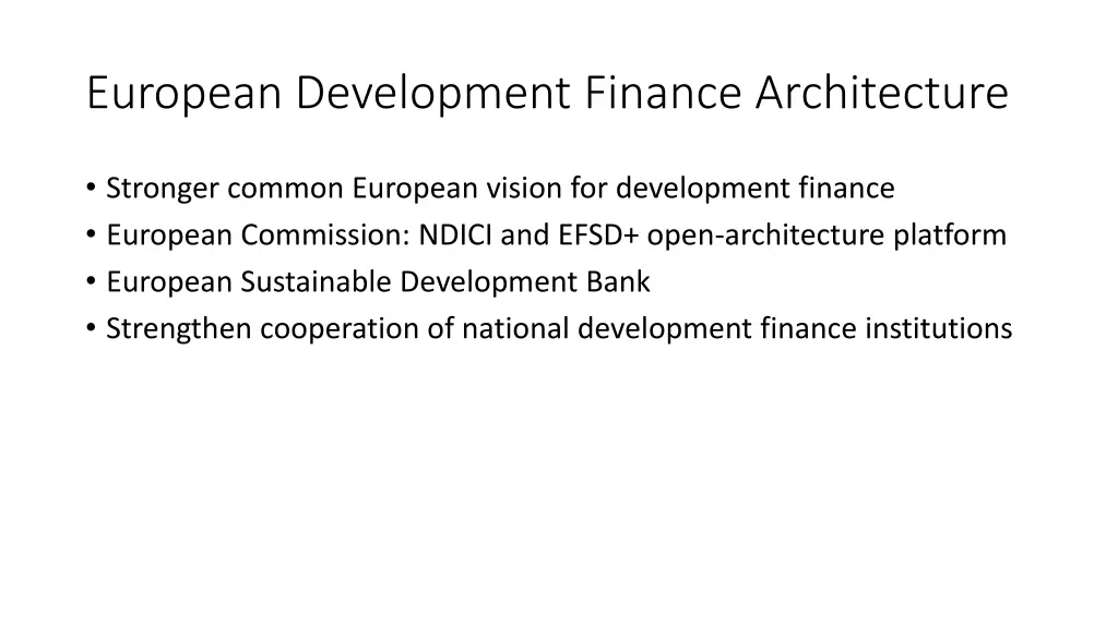 european development finance architecture 1