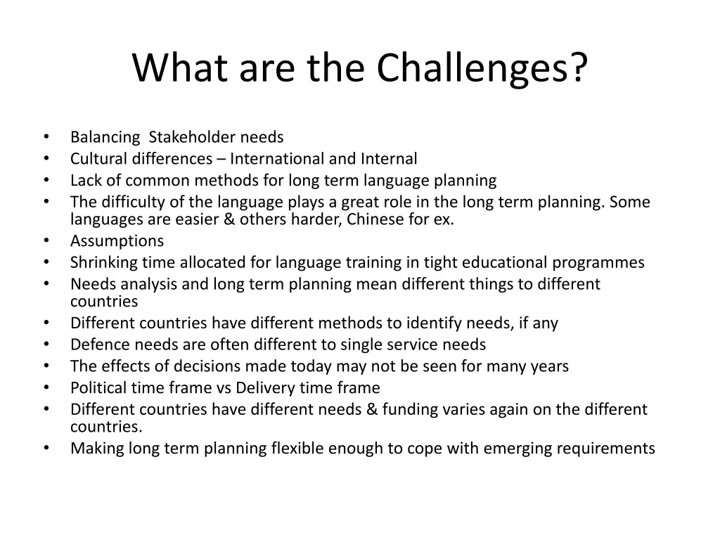 what are the challenges