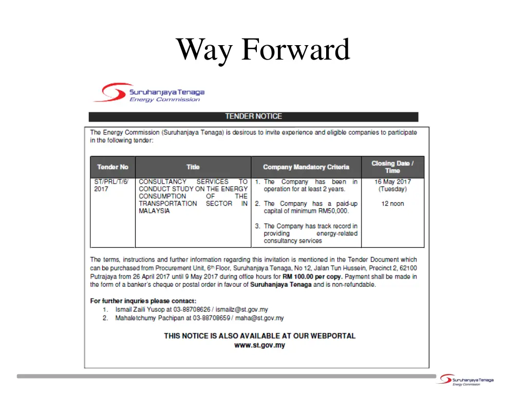 way forward