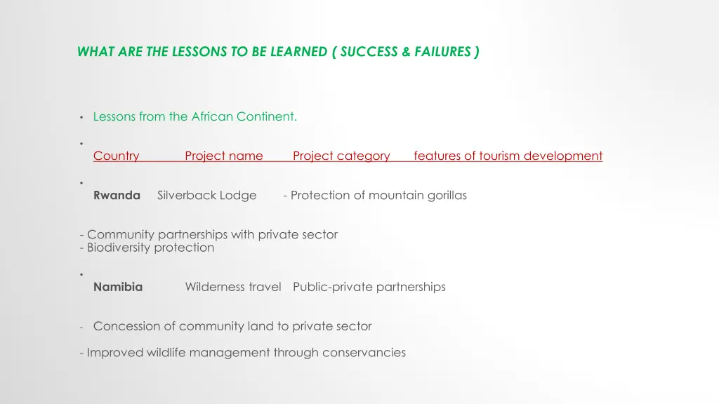 what are the lessons to be learned success 1