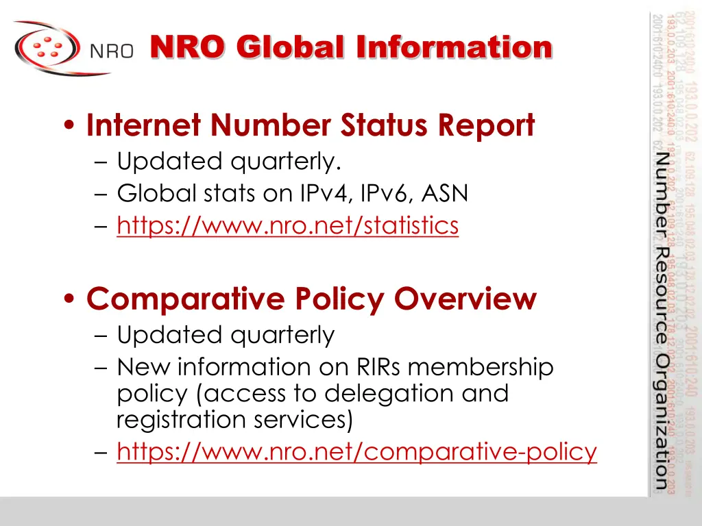 nro global information
