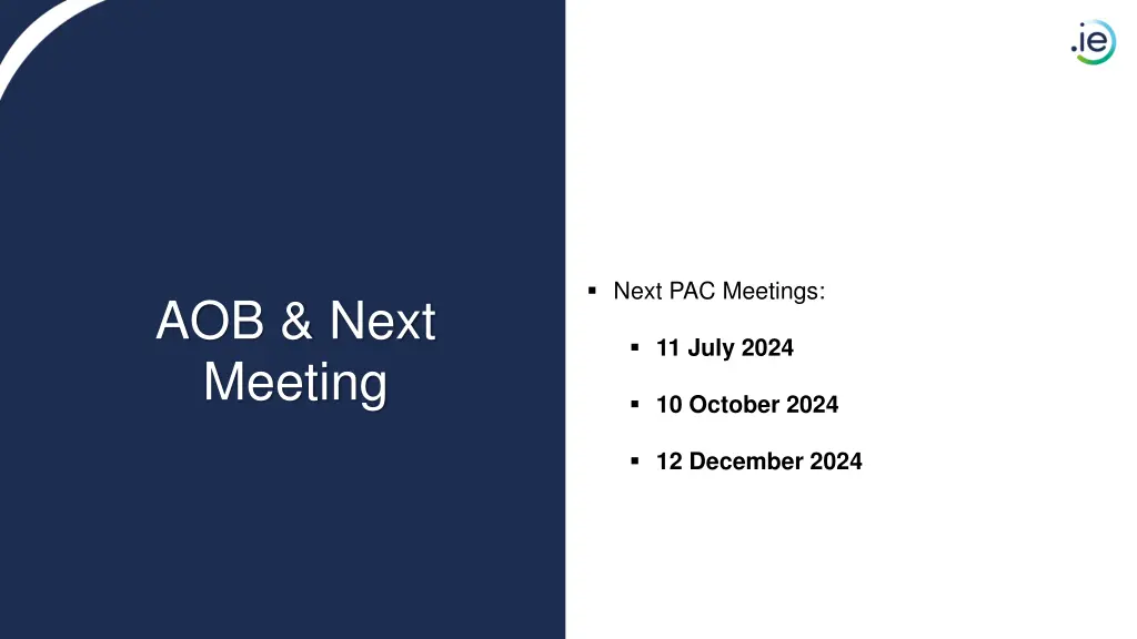 next pac meetings