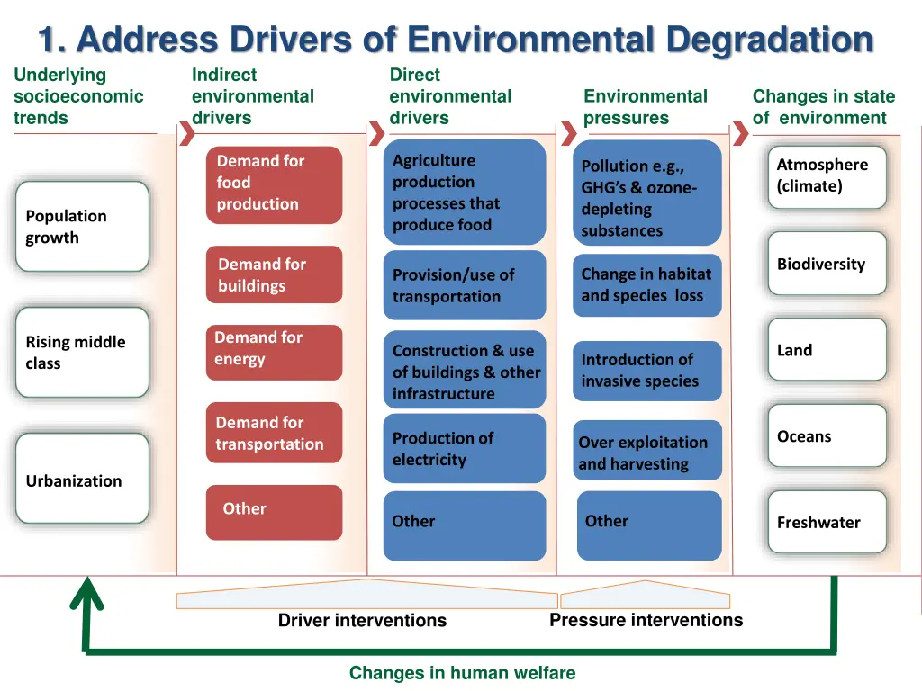 1 address drivers of environmental degradation