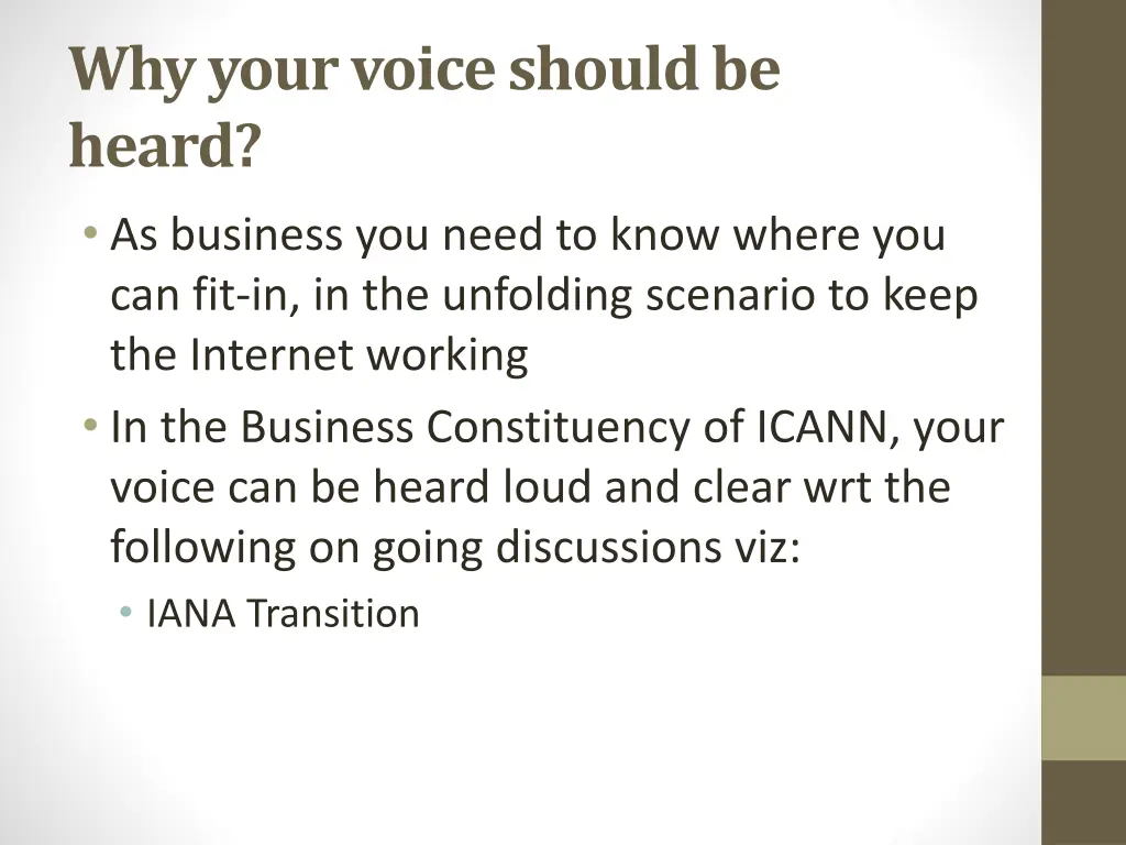 why your voice should be heard as business