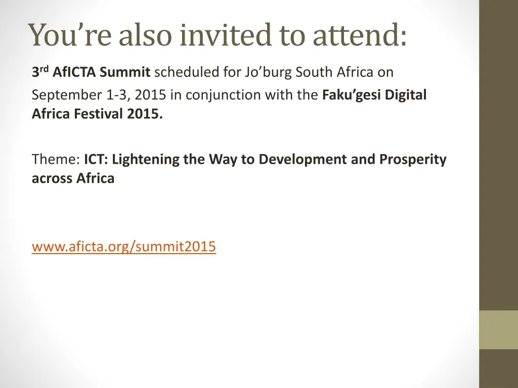 you re also invited to attend