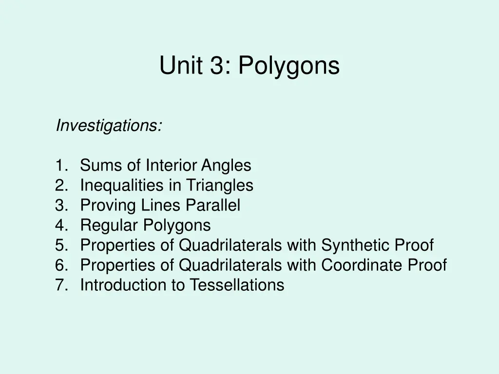 unit 3 polygons
