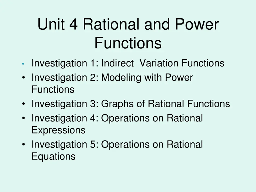 unit 4 rational and power functions