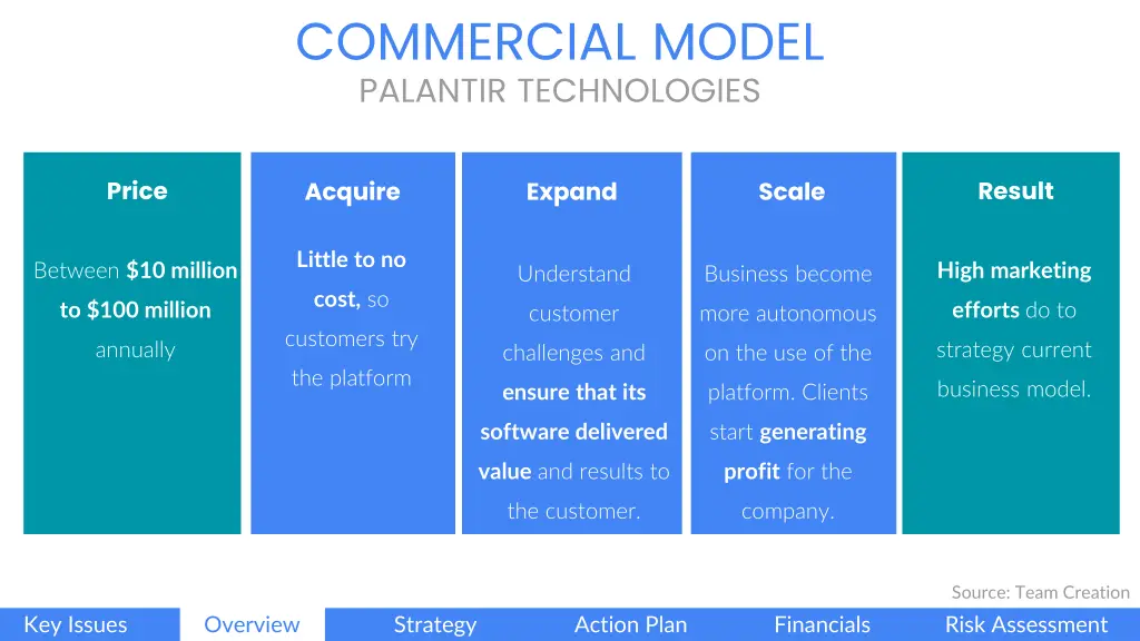 commercial model palantir technologies