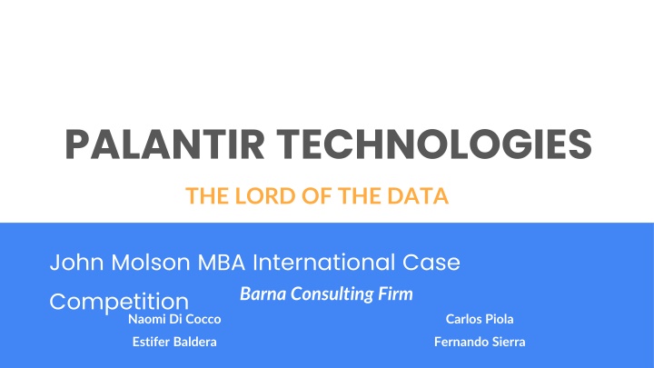 palantir technologies the lord of the data