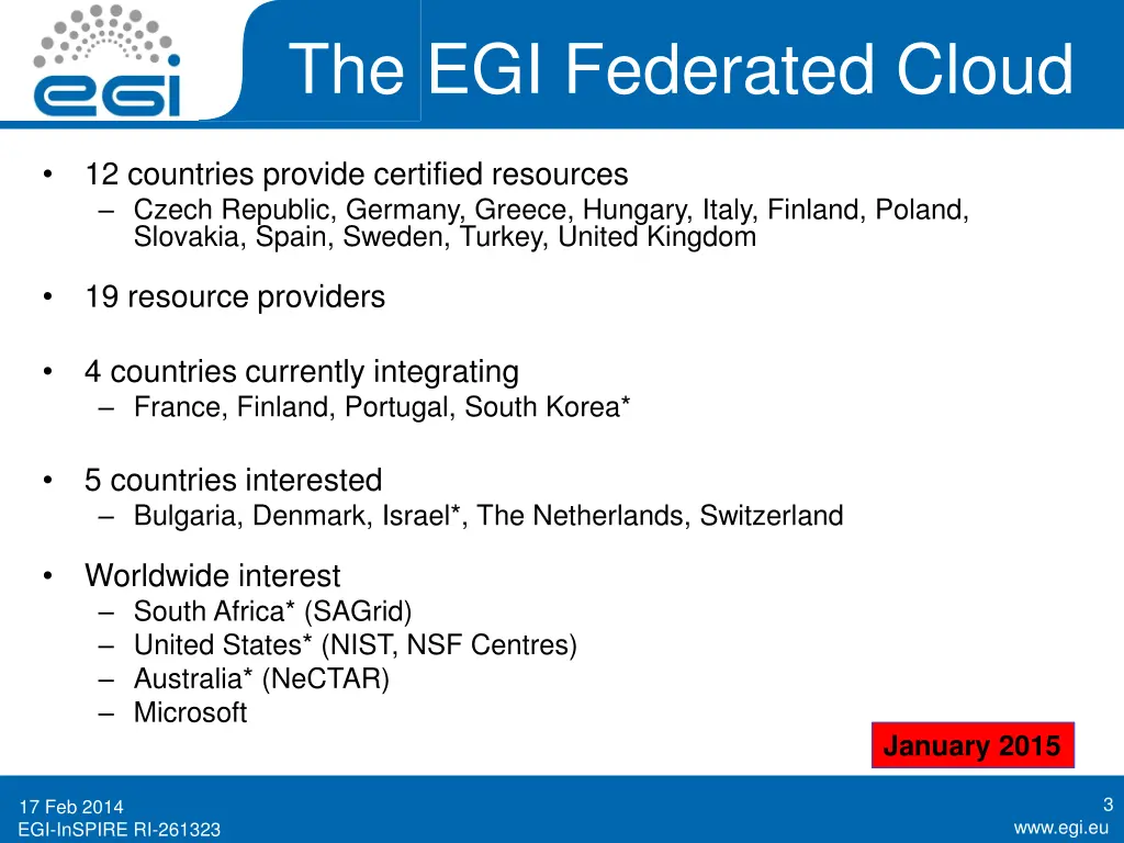 the egi federated cloud