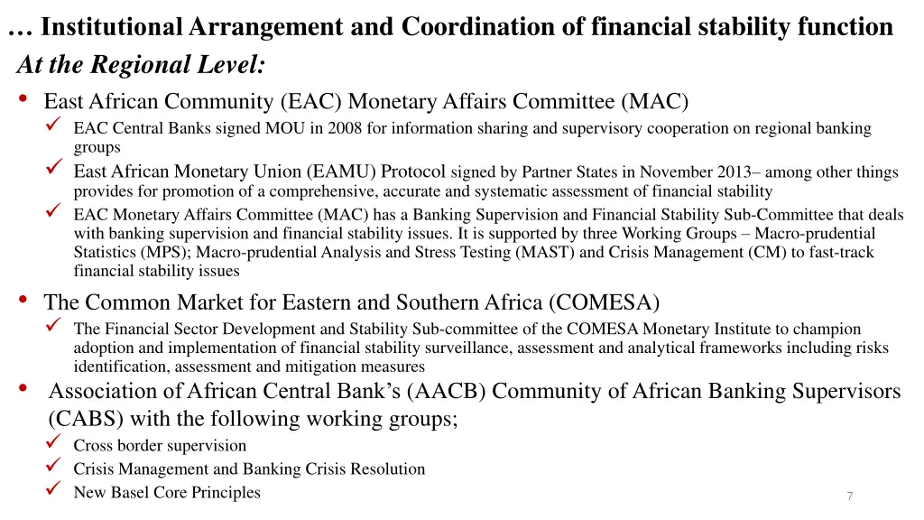 institutional arrangement and coordination