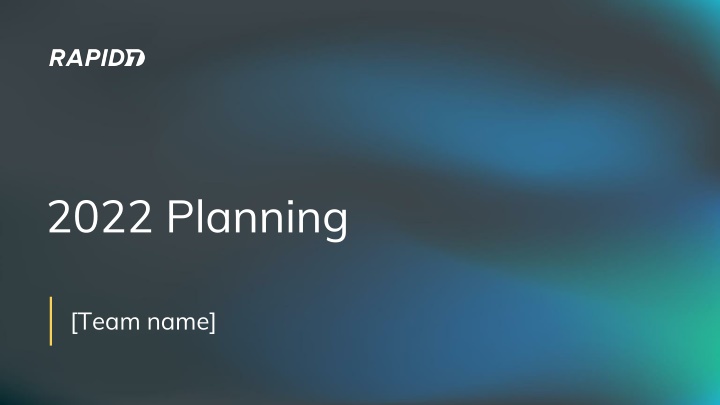 2022 planning