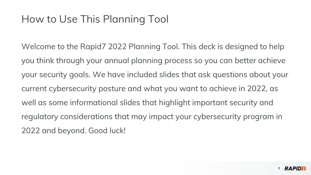 how to use this planning tool