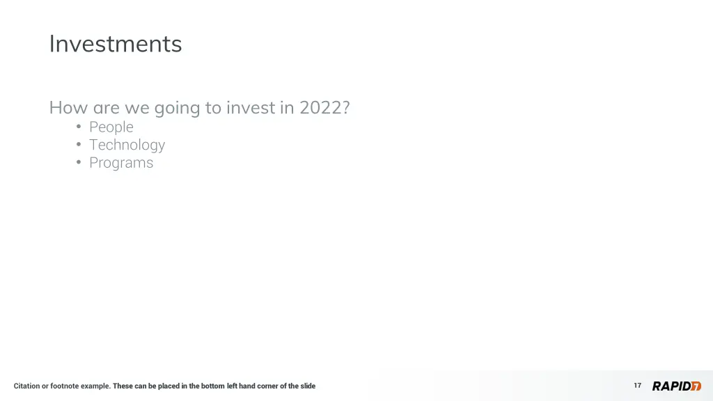 investments