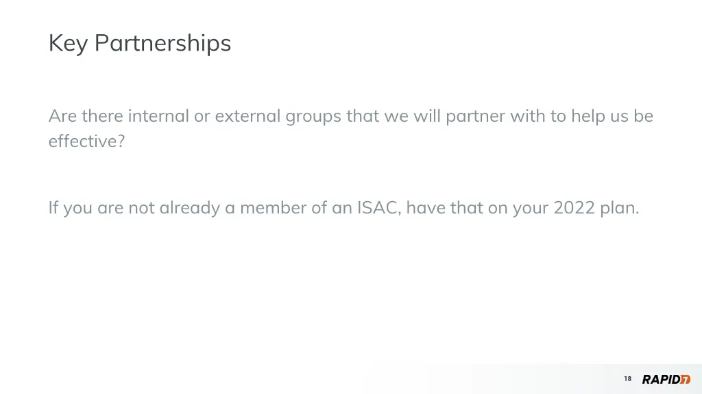 key partnerships
